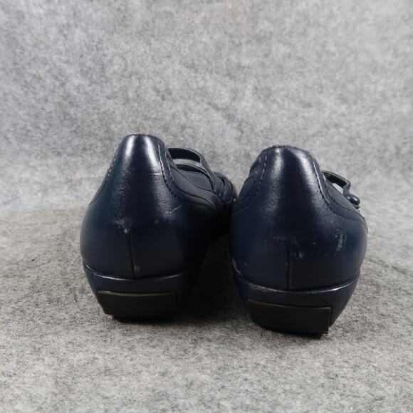 Croft & Barrow Shoes Womens 6.5 Casual Mary Jane Clare Navy Slip On Low Wedge - Picture 5 of 12
